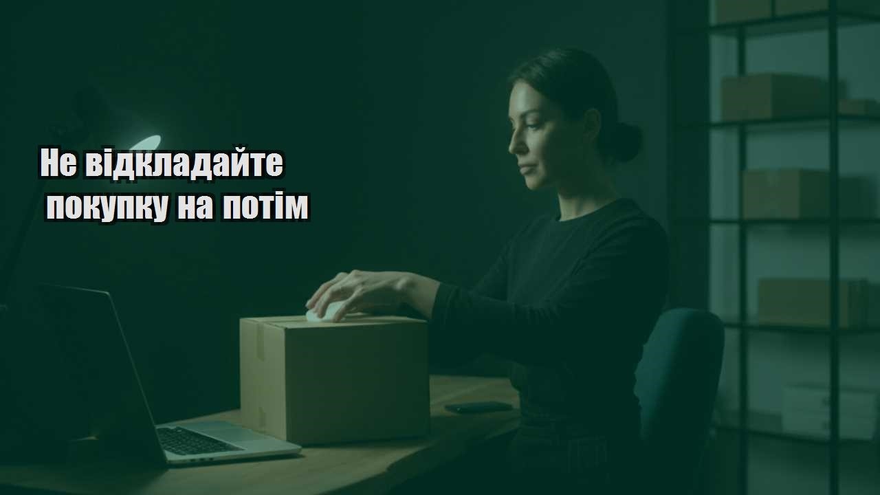 ne vidkladajte pokupku na potim